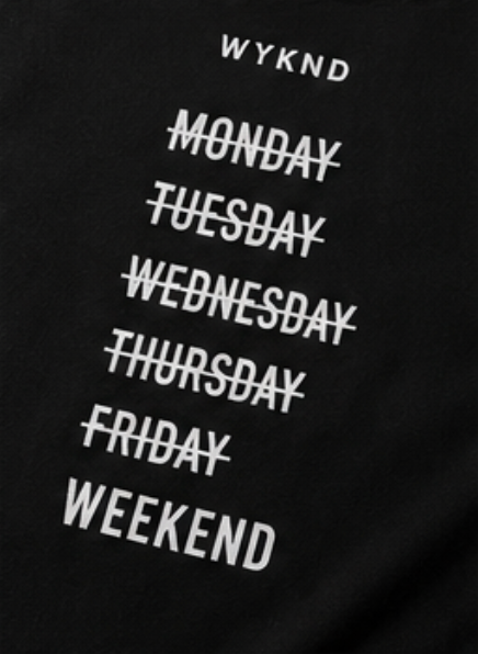 Days Of The Week Tee - WEEKEND MODE