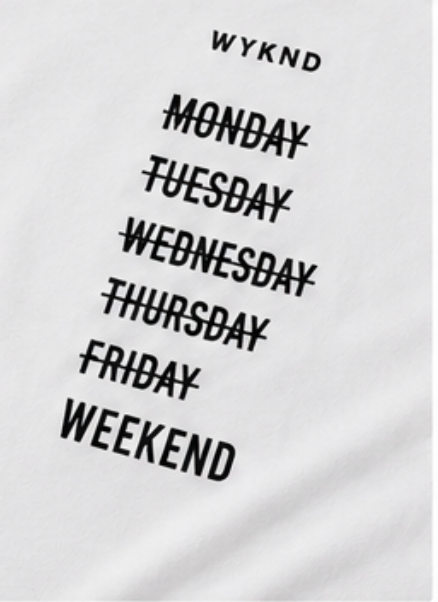Days Of The Week Tee - WEEKEND MODE