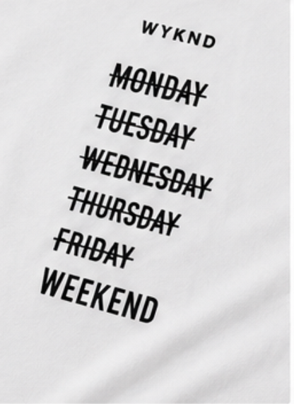 Days Of The Week Tee - WEEKEND MODE